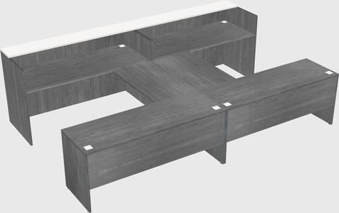 Shared u-shaped reception desks