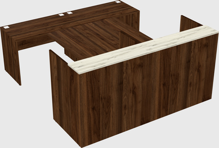 Shared u-shaped reception desks