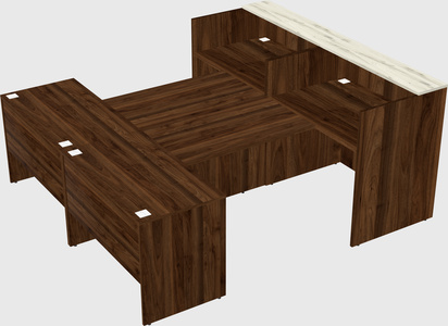 Shared u-shaped reception desks