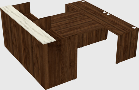 Shared u-shaped reception desks