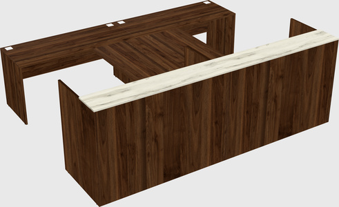 Shared u-shaped reception desks
