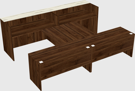 Shared u-shaped reception desks