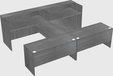 Shared u-shaped reception desks