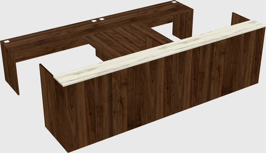 Shared u-shaped reception desks