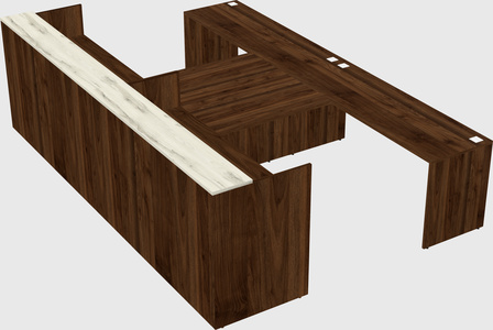Shared u-shaped reception desks