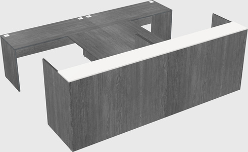 Shared u-shaped reception desks