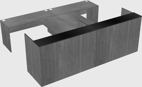 Shared u-shaped reception desks