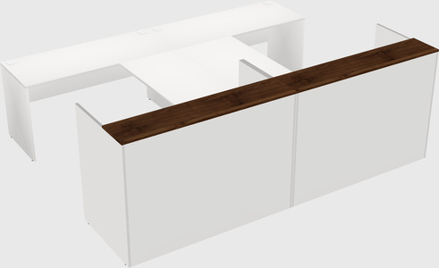 Shared u-shaped reception desks