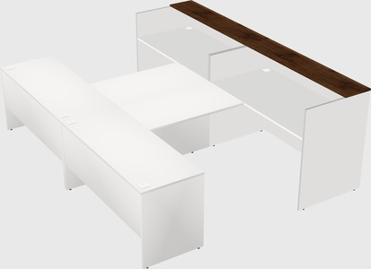 Shared u-shaped reception desks