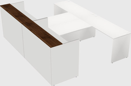 Shared u-shaped reception desks