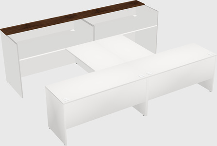 Shared u-shaped reception desks