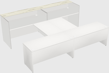 Shared u-shaped reception desks