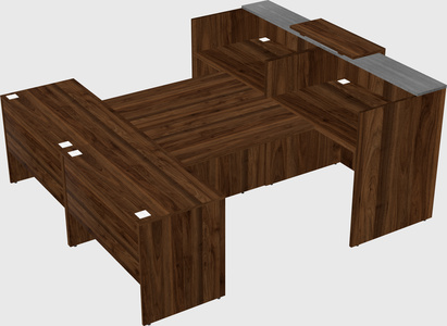 Shared u-shaped reception desks