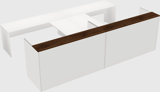 Shared u-shaped reception desks