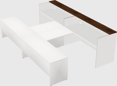 Shared u-shaped reception desks