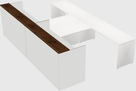 Shared u-shaped reception desks
