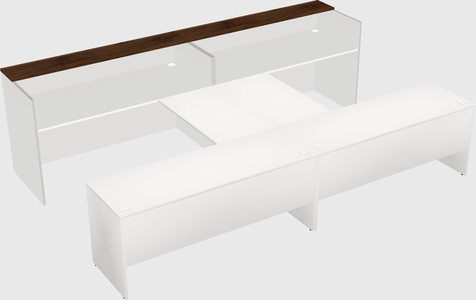 Shared u-shaped reception desks