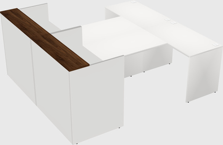 Shared u-shaped reception desks