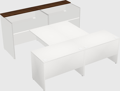 Shared u-shaped reception desks