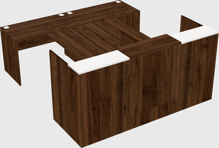 Shared u-shaped reception desks