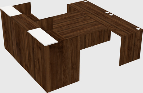 Shared u-shaped reception desks