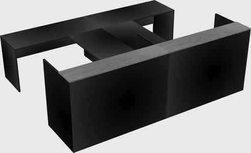 Shared u-shaped reception desks