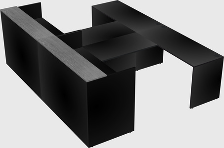 Shared u-shaped reception desks