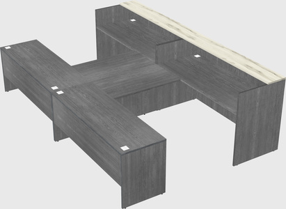 Shared u-shaped reception desks