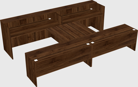 Shared u-shaped reception desks