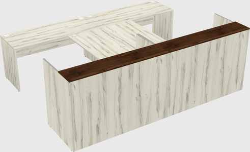 Shared u-shaped reception desks