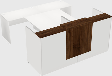 Shared u-shaped reception desks