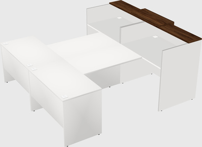 Shared u-shaped reception desks