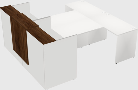 Shared u-shaped reception desks