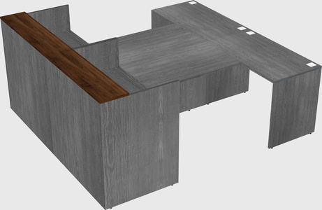 Shared u-shaped reception desks