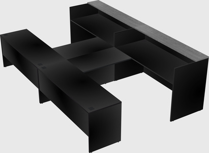 Shared u-shaped reception desks