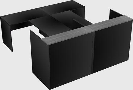 Shared u-shaped reception desks