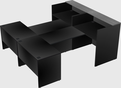 Shared u-shaped reception desks