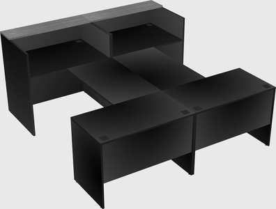 Shared u-shaped reception desks