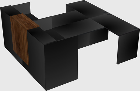 Shared u-shaped reception desks