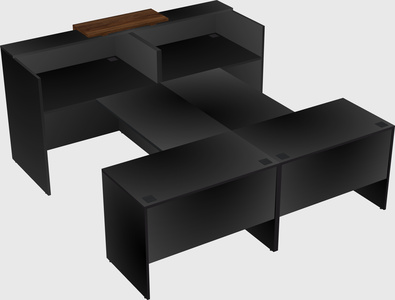 Shared u-shaped reception desks