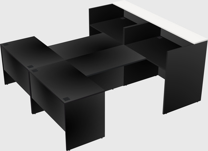 Shared u-shaped reception desks