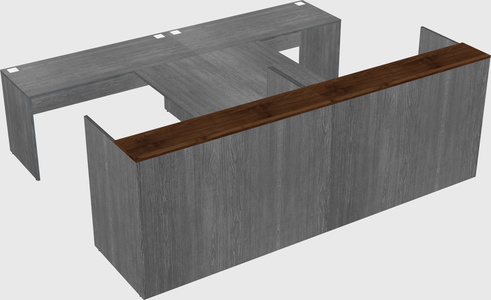 Shared u-shaped reception desks