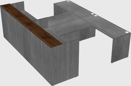 Shared u-shaped reception desks