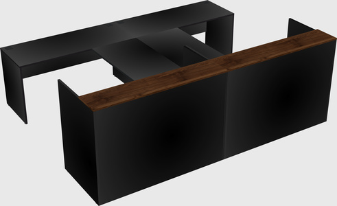 Shared u-shaped reception desks