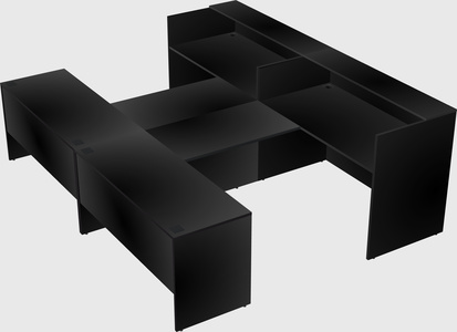 Shared u-shaped reception desks