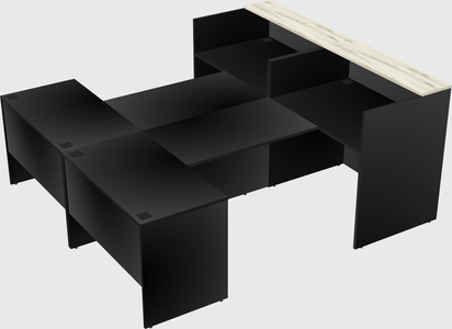 Shared u-shaped reception desks