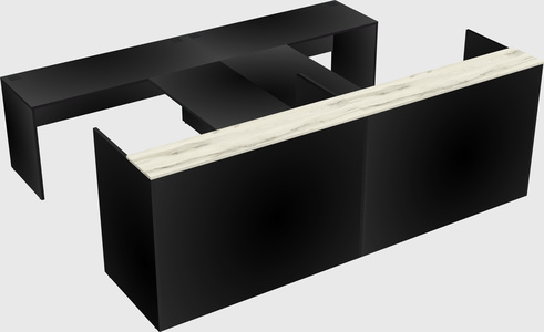 Shared u-shaped reception desks