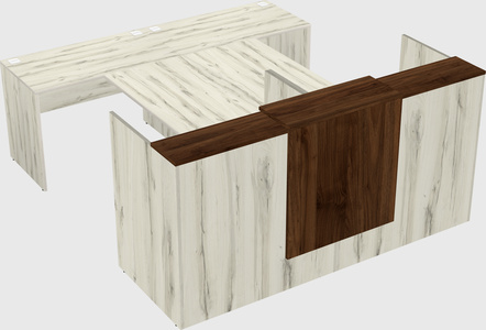 Shared u-shaped reception desks