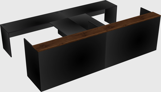 Shared u-shaped reception desks