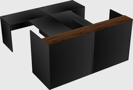 Shared u-shaped reception desks